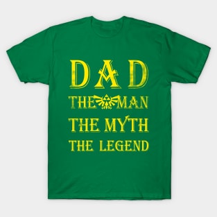 Dad- The Legend - Distressed Yellow T-Shirt